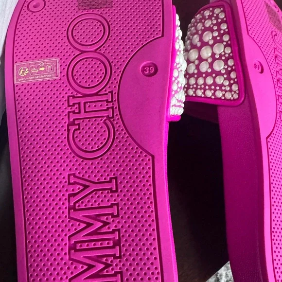 Jimmy Choo Fitz Fuchsia with Pearls NWT size 39 New never worn - Picture 5 of 9